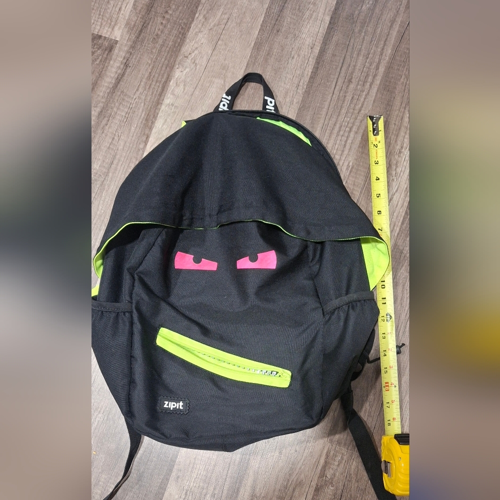 Black and Neon Green Backpack - Picture 2 of 7
